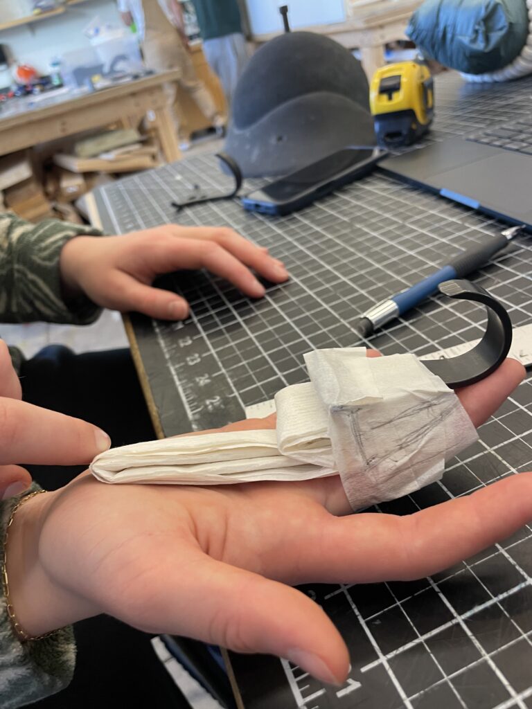 mockup of adaptive sports equipment for climbing