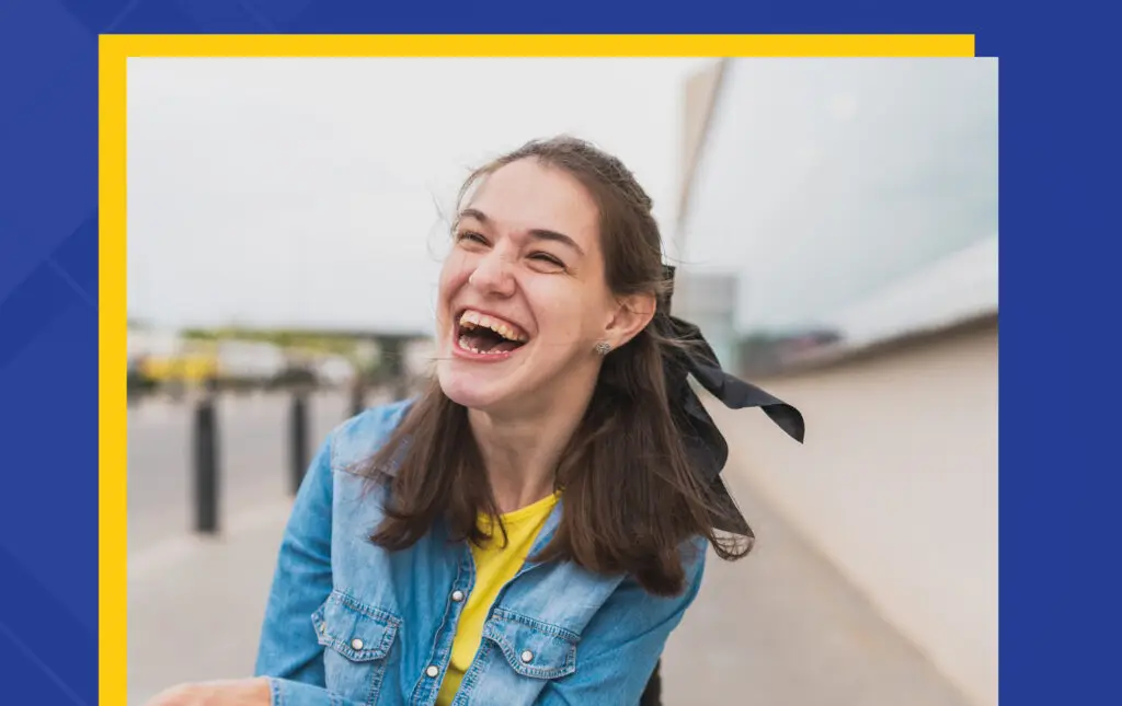 Case for inclusion data snapshot cover of an individual with a disability smiling